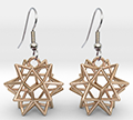 Rose Gold 3D Spikey Earrings